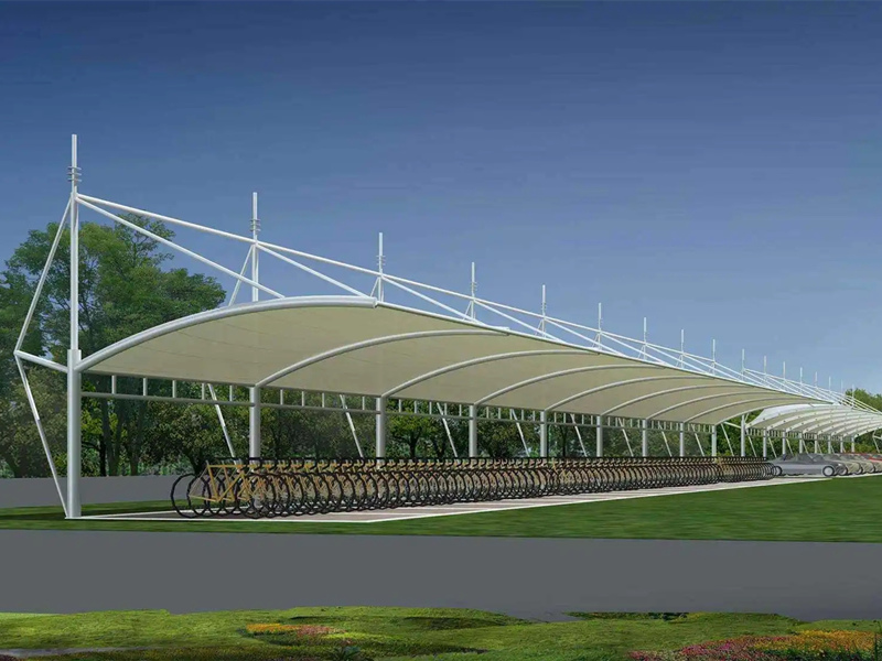 陜西西安膜結構電動車棚 工程設計、施工與造價全解析